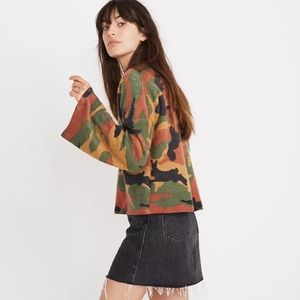 Madewell Cottontail Camo Wide-Sleeve Sweater